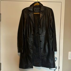 Jones New York genuine leather coat